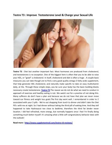 Testro T3 : Improve  Testosterone Level & Charge your Sexual Life