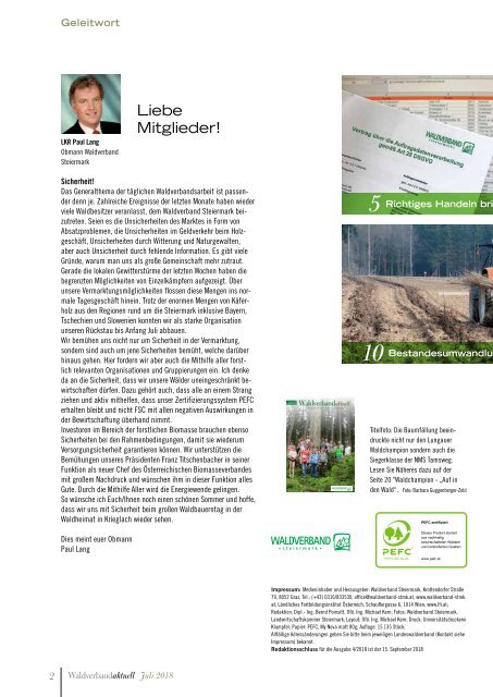 Waldverband Aktuell - Ausgabe 2018-03