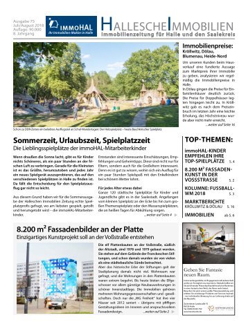 Hallesche Immobilienzeitung Ausgabe 75 Juli/August 2018