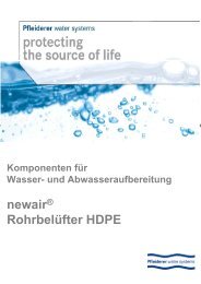 Rohrbelüfter HDPE newair - Pfleiderer water systems - Home