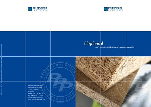 Chipboard - extremely versatile panels - industrie.pfleiderer.com