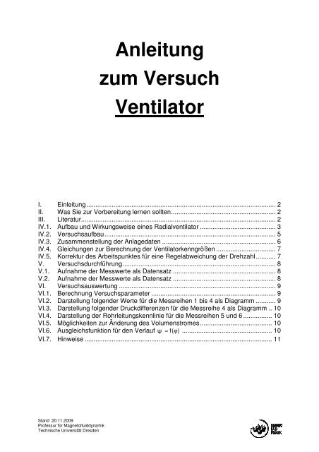 Anleitung zum Versuch Ventilator - mfd.mw.tu-dresden.de ...