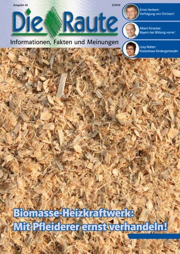 Biomasse-Heizkraftwerk: Mit Pfleiderer ernst verhandeln! - CSU ...