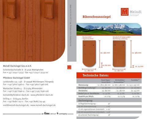 Meindl Biberschwanz-Ziegel