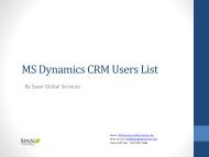 MS Dynamics CRM Users List