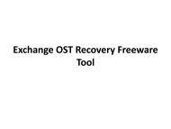 Exchange OST Recovery Freeware Software