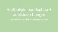 Hartenliefs boodschap + edelsteen hanger - Dames Ketting Hanger