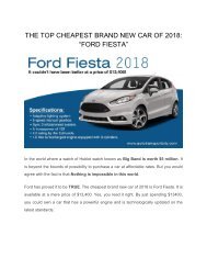 THE TOP CHEAPEST BRAND NEW CAR OF 2018_ “FORD FIESTA”