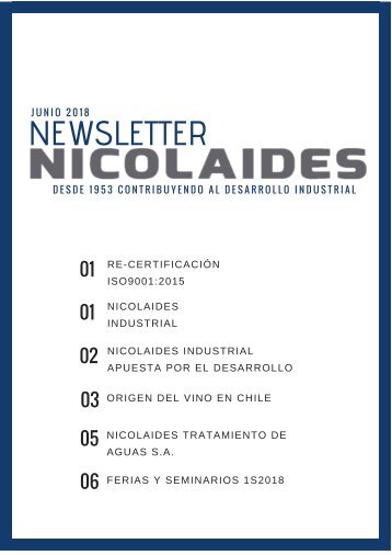 Newsletter Nicolaides - Junio 2018