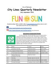 CITY LINES NEWSLETTER - SUMMER EDITION