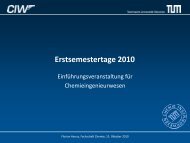 Einführungsveranstaltung - Fachschaft Chemie - TUM