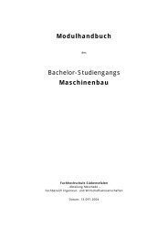 Modulhandbuch Bachelor-Studiengangs Maschinenbau