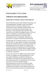 PRESSEMITTEILUNG Tiefbohren ohne Späneschaden - Pfleghar ...