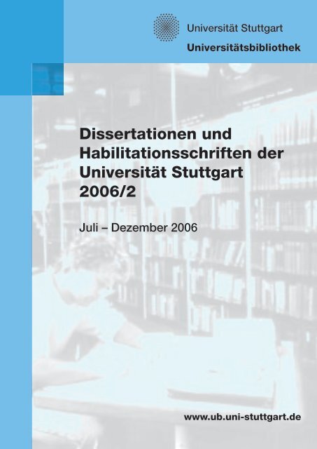 Juli - Dezember 2006 - Universitätsbibliothek Stuttgart - Universität ...