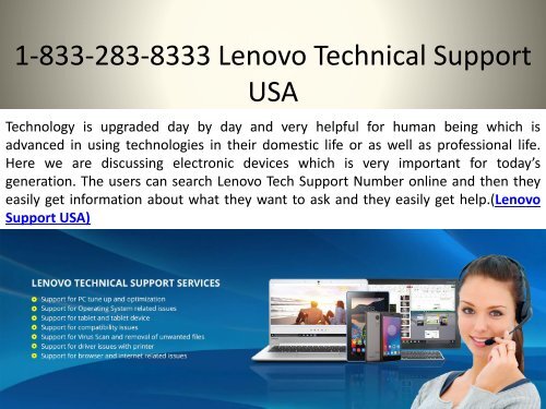 Resolve Any Bug 1-833-283-8333 Lenovo Phone Number