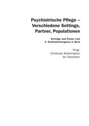 Psychiatrische Pflege – Verschiedene Settings, Partner, Populationen