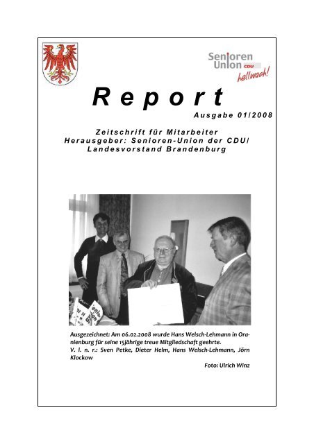 Report 01 2008 - Senioren Union Brandenburg