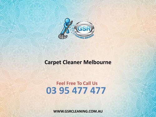 Carpet Cleaner Melbourne