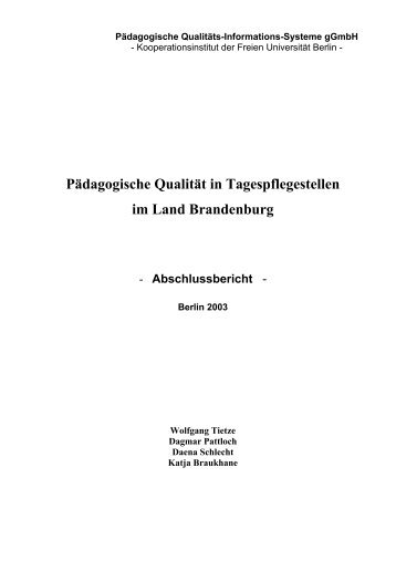 Abschlussbericht - Ministerium für Bildung, Jugend und Sport (MBJS ...