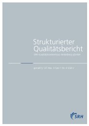 Qualitätsbericht KKH - SRH Kliniken GmbH