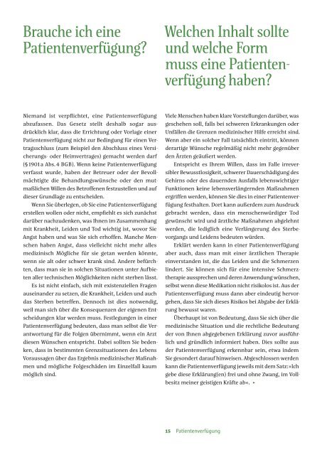 Versorgevollmacht, Betreuungs- & Patientenverfügung