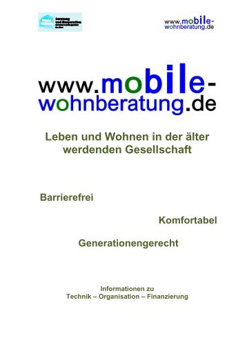 Leben und Wohnen in der älter werdenden Gesellschaft - Mobile ...