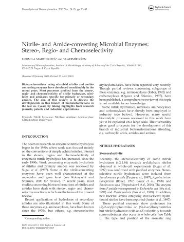 Biocatalysis and Biotransformation20-2-073-enzyme.pdf - Kois.SK