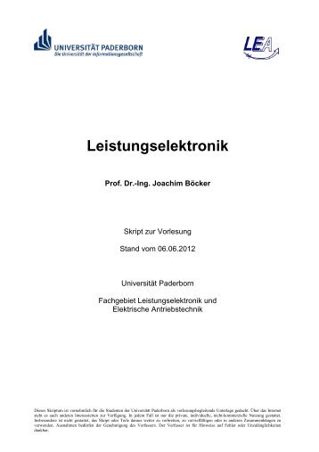 s - Fachgebiet Leistungselektronik und Elektrische Antriebstechnik ...