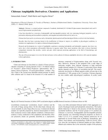 Chitosan Amphiphilic Derivatives. Chemistry and ... - Bentham Science