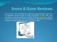 Snore B Gone? It's Easy If You Do It Smart