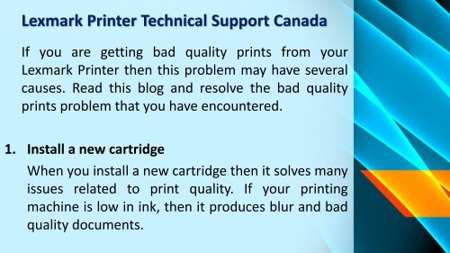 What To Do When Lexmark Printer Prints Faded Or Poor Quality Documents