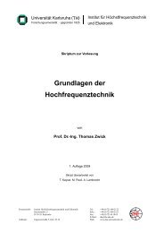 Grundlagen der Hochfrequenztechnik - IHE