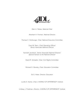 Law Enforcement in a Diverse Society - ADL