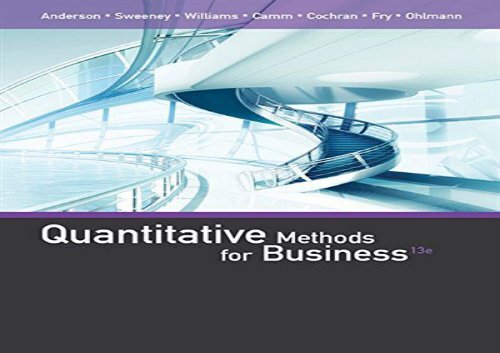 Bundle: Quantitative Methods for Business, 13th + CengageNOW, 1