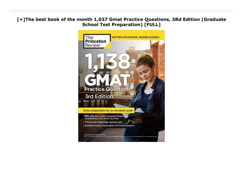 [+]The best book of the month 1,037 Gmat Practice Questions, 3Rd Edition (Graduate School Test Preparation)  [FULL] 