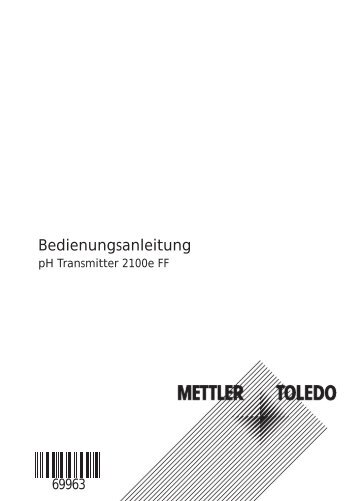 Bedienungsanleitung - Mettler Toledo