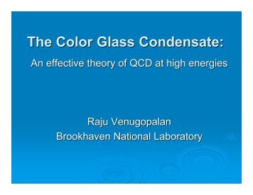 The Color Glass Condensate: