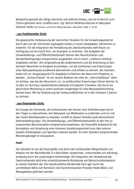 Abschlussbericht Teil 4 - Naturpark Dübener Heide