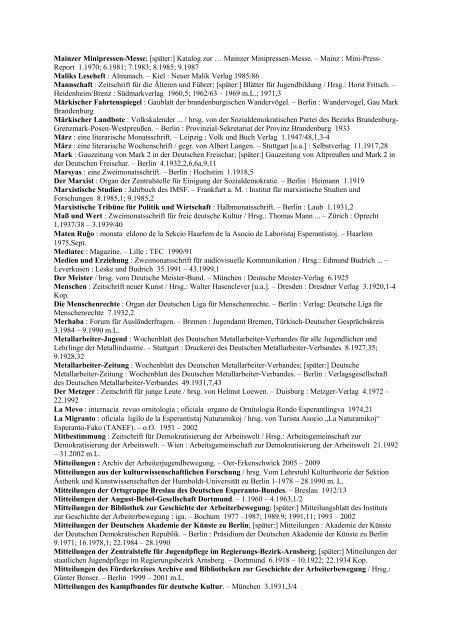 Periodika alphabetisch [pdf, 515 kB] - Dortmund.de
