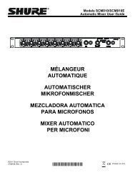Shure M75-6 M75E M75G User Guide