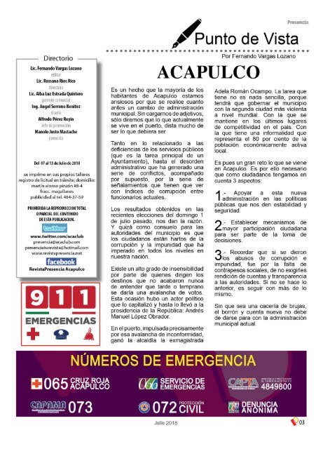 Revista Presencia Acapulco 1106