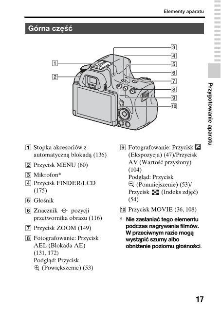 Sony SLT-A37Y - SLT-A37Y Consignes d&rsquo;utilisation Polonais