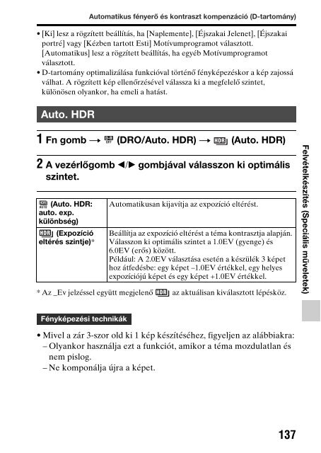 Sony SLT-A37Y - SLT-A37Y Consignes d&rsquo;utilisation Hongrois