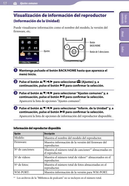 Sony NWZ-S736F - NWZ-S736F Consignes d&rsquo;utilisation Espagnol