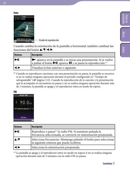 Sony NWZ-S736F - NWZ-S736F Consignes d&rsquo;utilisation Espagnol