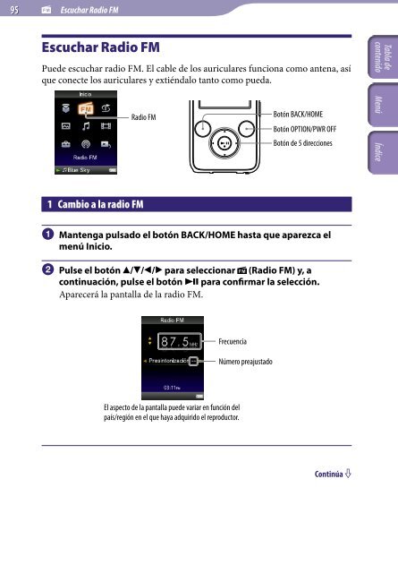 Sony NWZ-S736F - NWZ-S736F Consignes d&rsquo;utilisation Espagnol