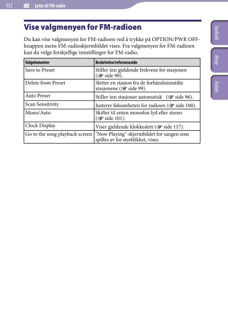 Sony NWZ-S736F - NWZ-S736F Consignes d&rsquo;utilisation Norv&eacute;gien