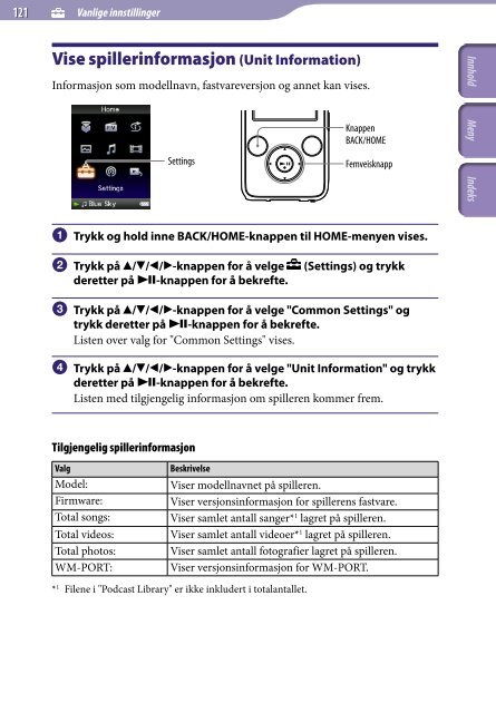 Sony NWZ-S736F - NWZ-S736F Consignes d&rsquo;utilisation Norv&eacute;gien