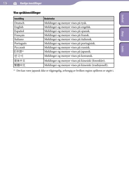 Sony NWZ-S736F - NWZ-S736F Consignes d&rsquo;utilisation Norv&eacute;gien