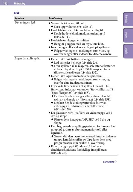 Sony NWZ-S736F - NWZ-S736F Consignes d&rsquo;utilisation Norv&eacute;gien